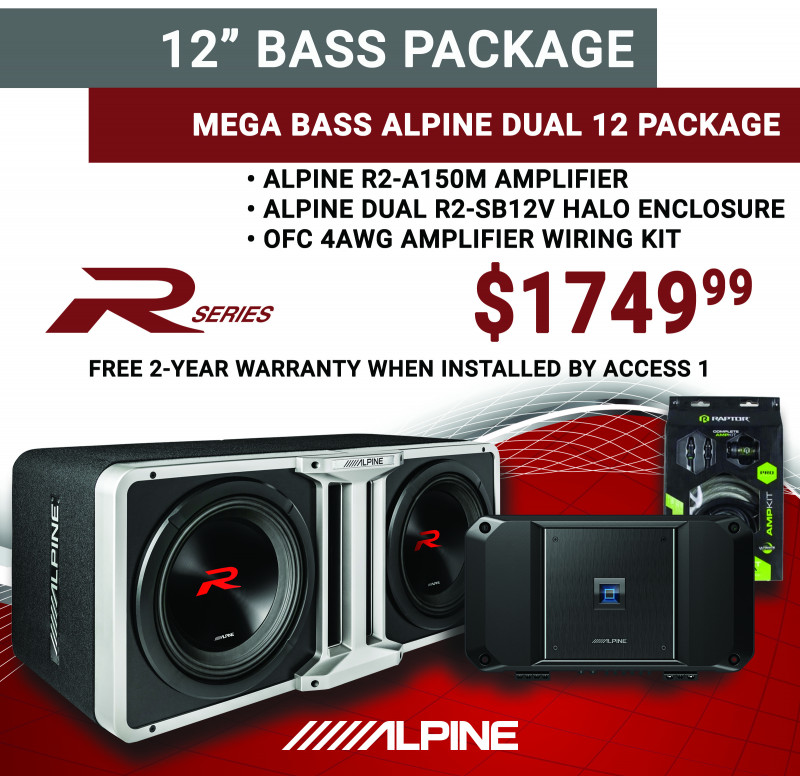 Alpine Dual 12 S Series Bass Package